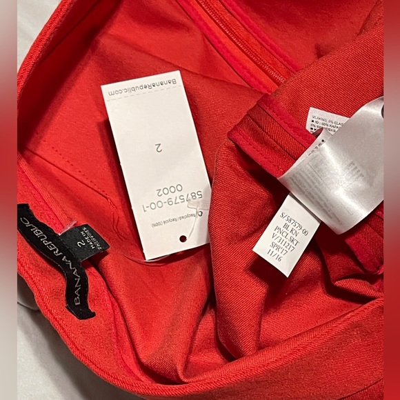 NWT Banana Republic Red Pencil Skirt  size 2 - Picture 6 of 6